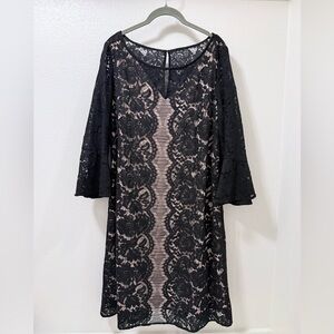 Lane Bryant Black Lace Overlay Dress